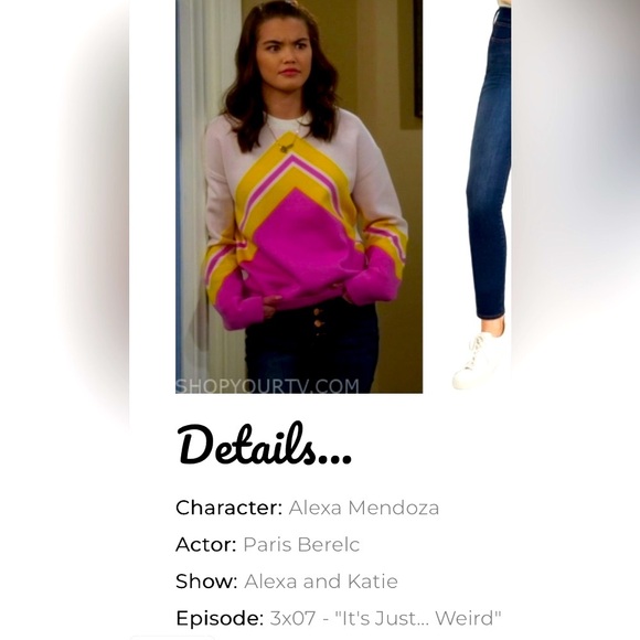 Paris Atelier & Other Stories Orange, Pink, and Yellow Crew Neck Sweater - Picture 3 of 11